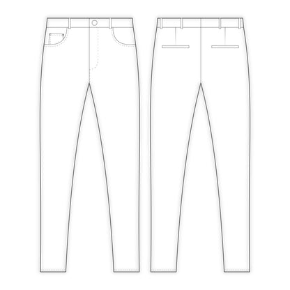 Men's Semi Formal Pant Sewing Pattern - A0006-22-V-08