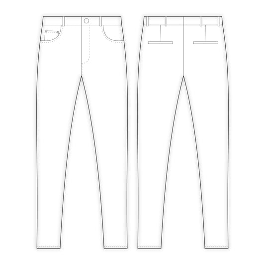 Men's Semi Formal Pant Sewing Pattern - A0006-22-V-08