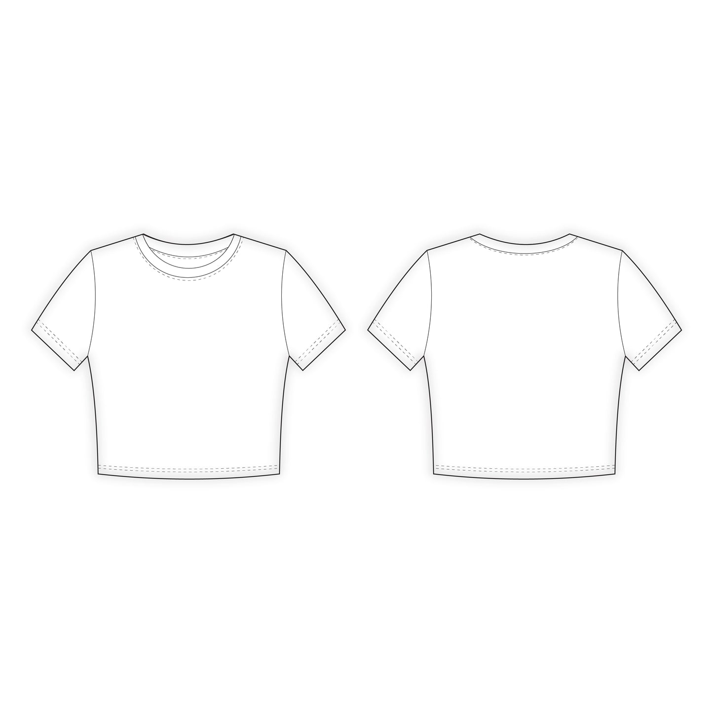 Women's Crop Top Sewing Pattern - A0014-22-V-05