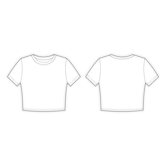 Women's Crop Top Sewing Pattern - A0014-22-V-05