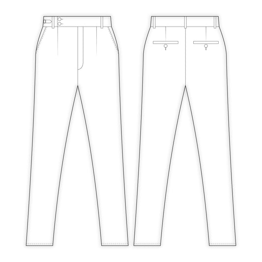 Men's Formal Pant Sewing Pattern - A0020-22-V-08