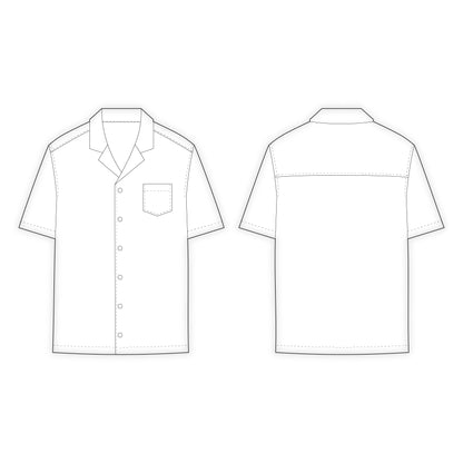 Men's Half Sleeves Shirt Sewing Pattern - A0010-22-V-04