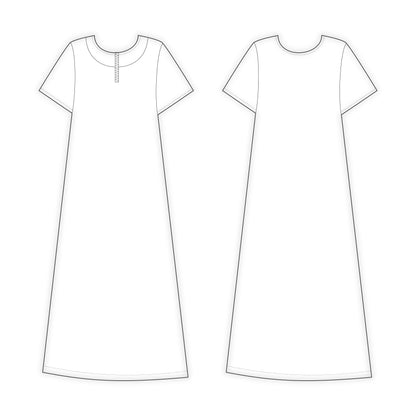 Women's Nighty Sewing Pattern - A0006-22-V-12
