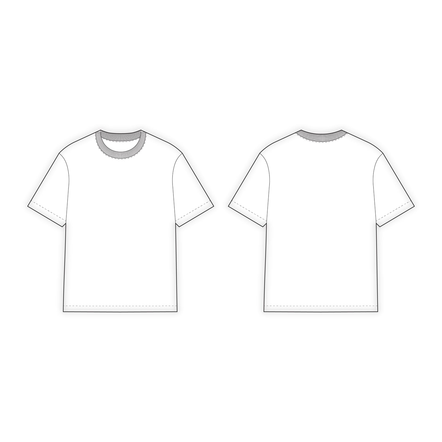 Men's Oversized T-Shirt Sewing Pattern - A0001-22-V-15