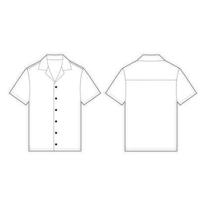 Men's Half Sleeves Regular Fit Shirt Sewing Pattern - A0008-26-Z-02