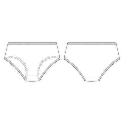 Women's Panty Sewing Pattern - A0001-22-V-12