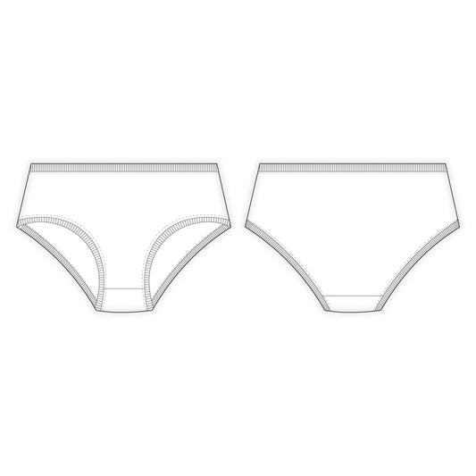 Women's Panty Sewing Pattern - A0001-22-V-12