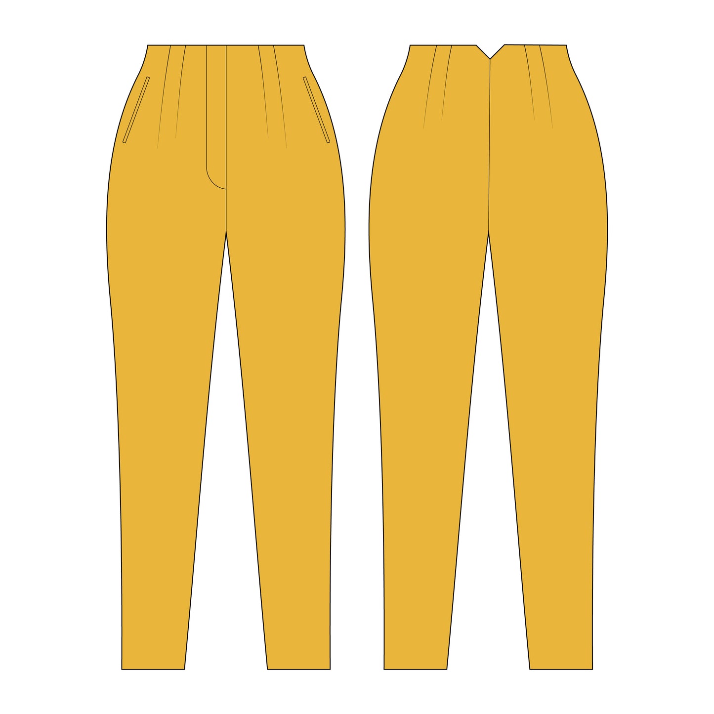 Women's Formal Pant Sewing Pattern - A0003-22-V-08