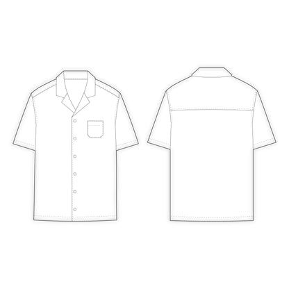 Men's Half Sleeves Shirt Sewing Pattern - A0020-22-V-04