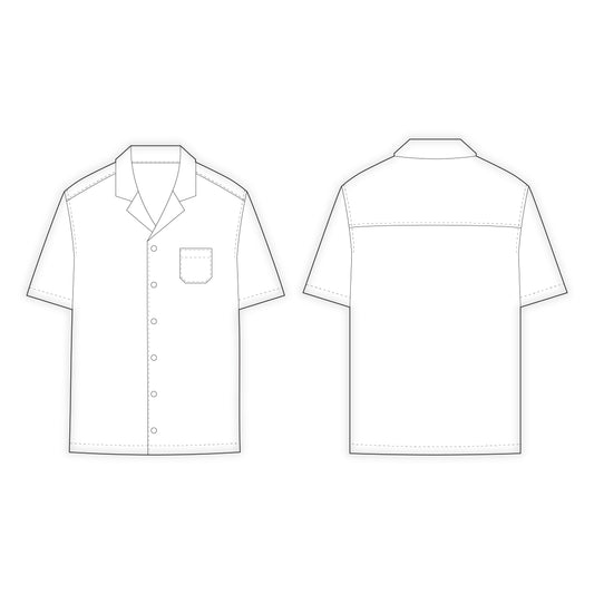 Men's Half Sleeves Shirt Sewing Pattern - A0020-22-V-04
