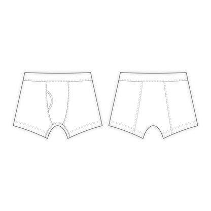 Men's Innerwear Shorts Sewing Pattern - A0001-22-V-10