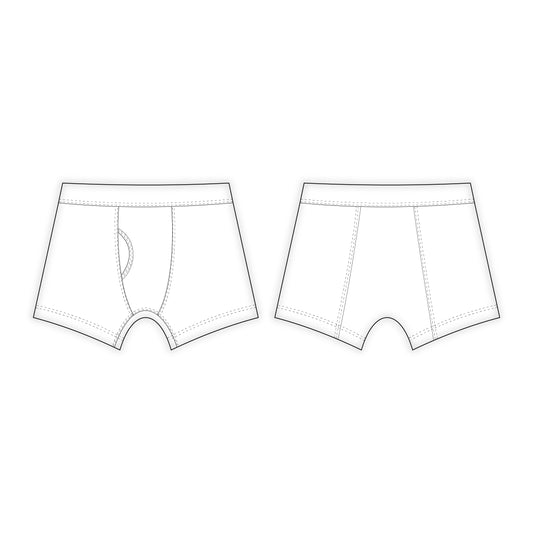 Men's Innerwear Shorts Sewing Pattern - A0001-22-V-10