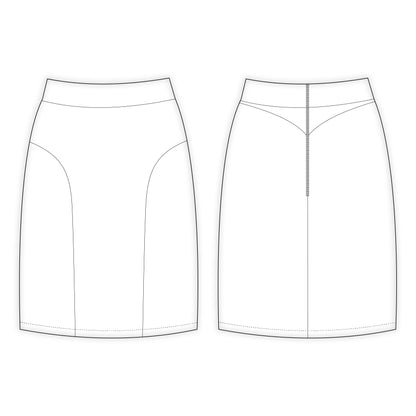 Women's Skirt Sewing Pattern - A0010-22-V-08