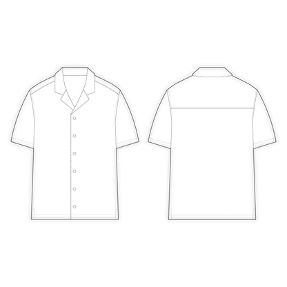 Men's Half Sleeves Regular Fit Shirt Sewing Pattern - A0001-26-Z-02
