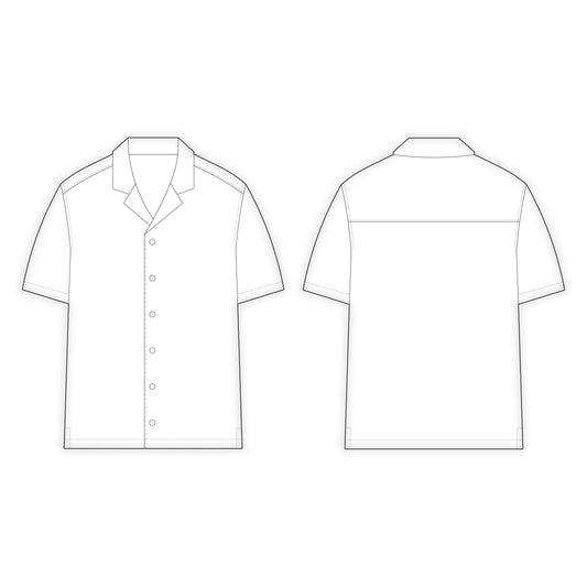 Men's Half Sleeves Regular Fit Shirt Sewing Pattern - A0001-26-Z-02