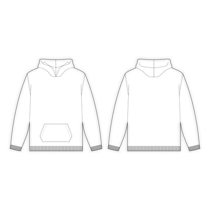 Men's Oversized Hoodies Sewing Pattern - A0008-22-V-05