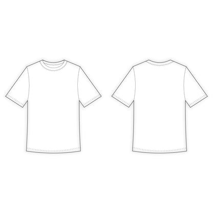 Unisex Half Sleeves T-Shirt Sewing Pattern - A0016-22-V-05