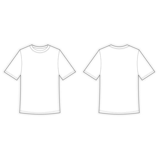 Unisex Half Sleeves T-Shirt Sewing Pattern - A0016-22-V-05
