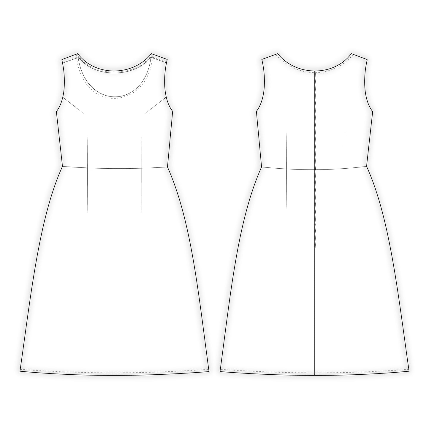Maternity Dress Sewing Pattern - A0007-22-V-08