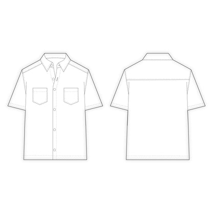 Men's Half Sleeves Shacket Sewing Pattern - A0019-22-V-04