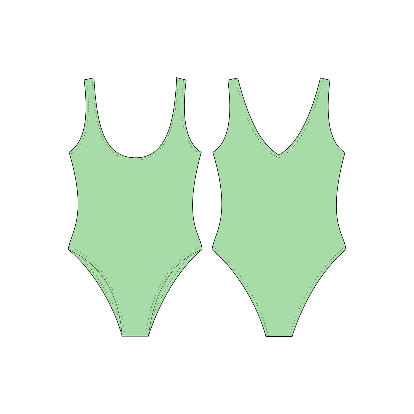 Women's Bodysuit Sewing Pattern - A0001-25-Y-3