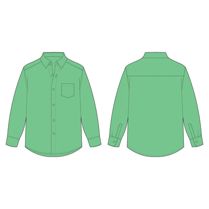 Men's Full Sleeves Plus Size Shirt Sewing Pattern - A0001-26-Z-01