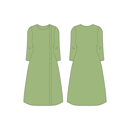 Women's Full Sleeves Regular Fit Kurti Sewing Pattern - A0003-23-W-2