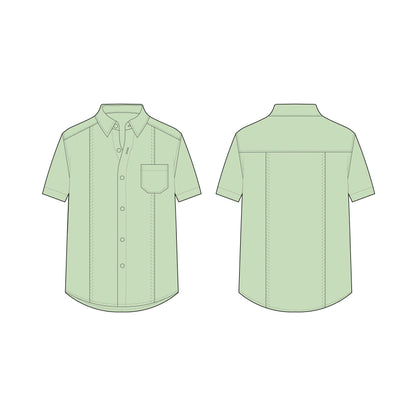 Men's Half Sleeves Shirt Sewing Pattern - A0004-22-V-04