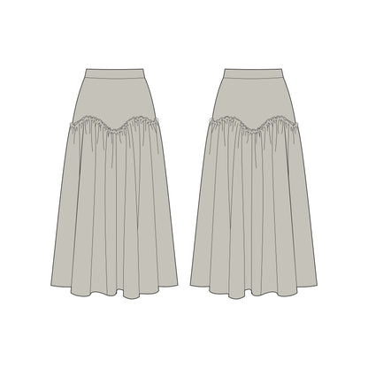 Women's Long Skirt Sewing Pattern - A0002-25-Y-9