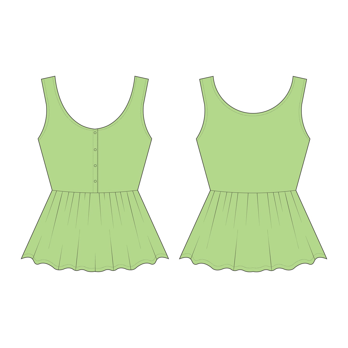 Women's Top Sewing Patterns - A0002-22-V-3