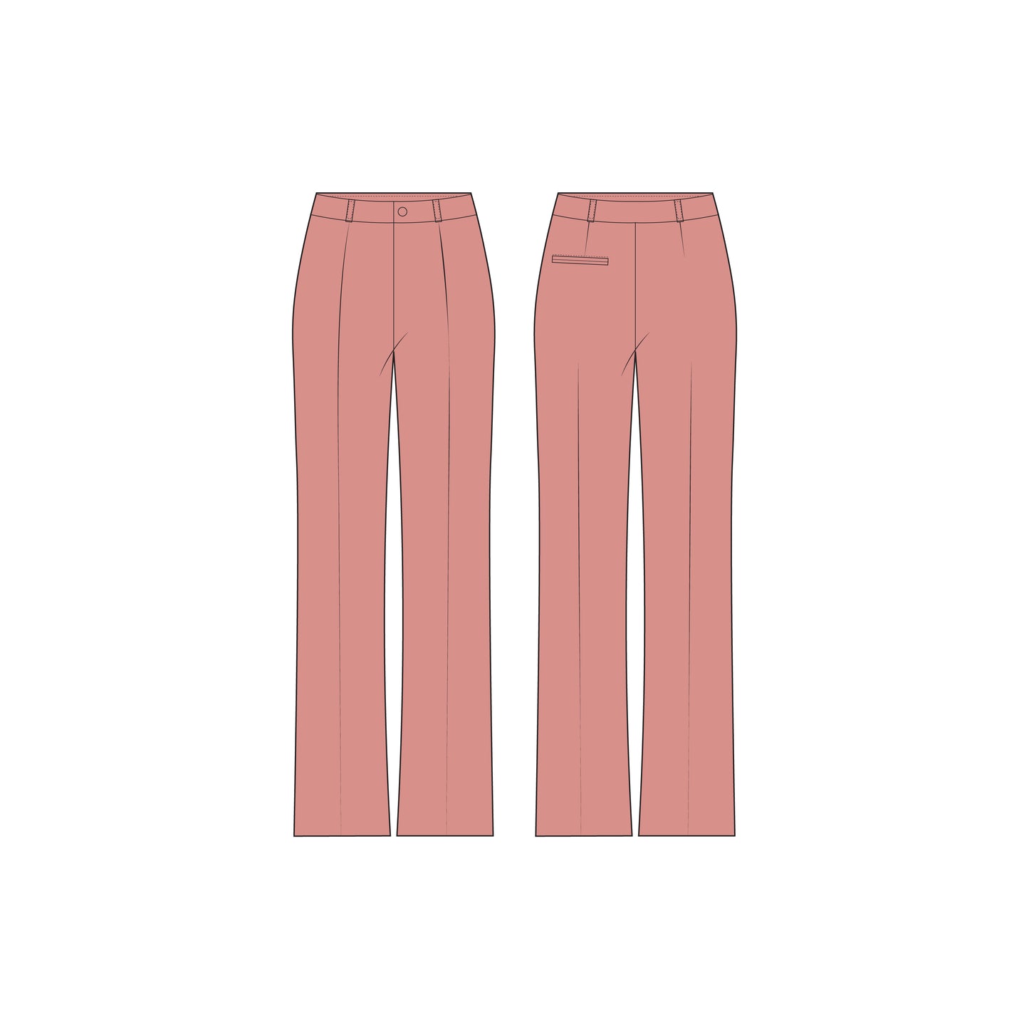 Women's Formal Pant Sewing Pattern - A0001-22-V-1