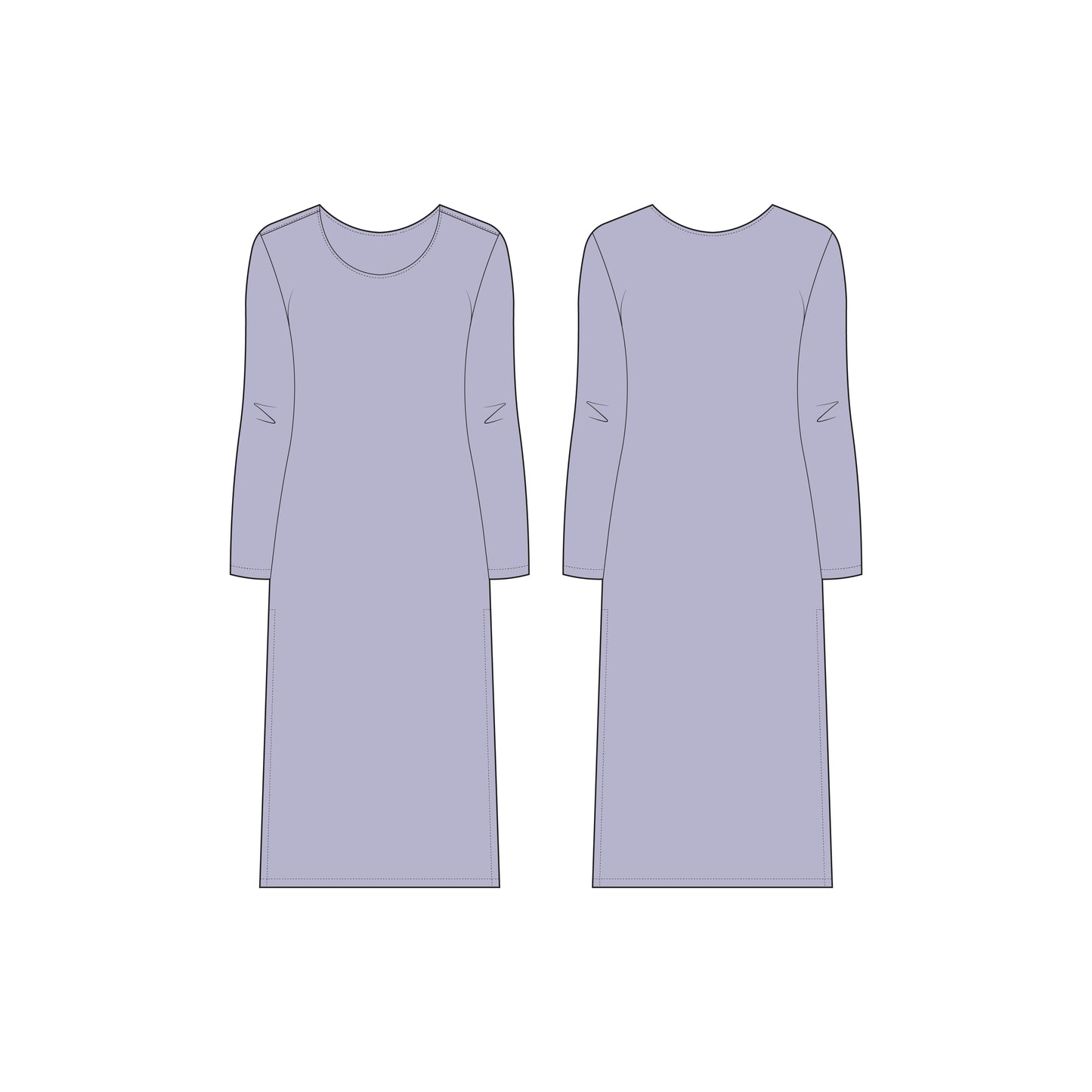 Women's Full Sleeves Regular Fit Kurti Sewing Pattern - A0009-23-W-2