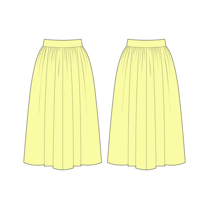 Women's Long Skirt Sewing Pattern - A0001-25-Y-9