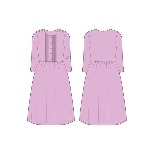 Women's Full Sleeves Regular Fit Kurti Sewing Pattern - A0001-23-W-2