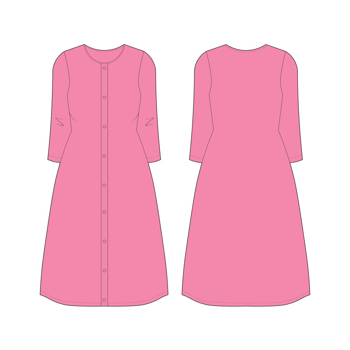 Women's Dress Sewing Patterns - A0005-22-V-3