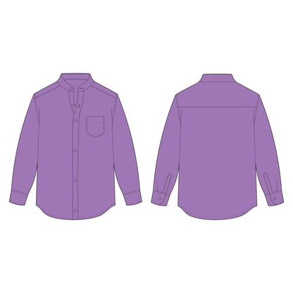 Men's Full Sleeves Shirt Chinese Collar Sewing Pattern - A0008-22-V-04