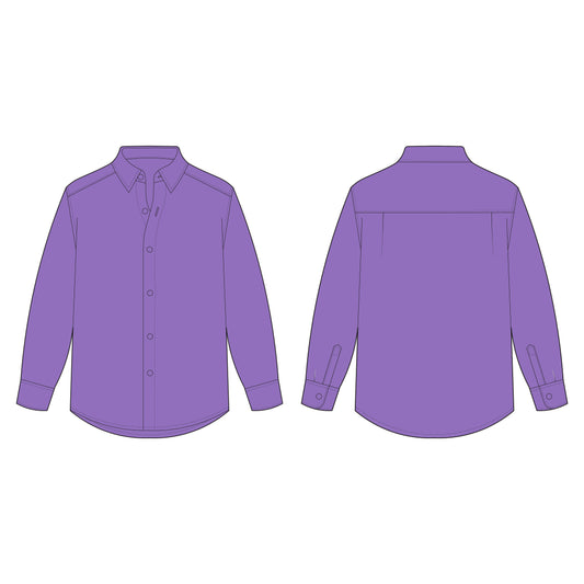 Men's Full Sleeves Regular Fit Shirt Sewing Pattern - A0005-26-Z-02