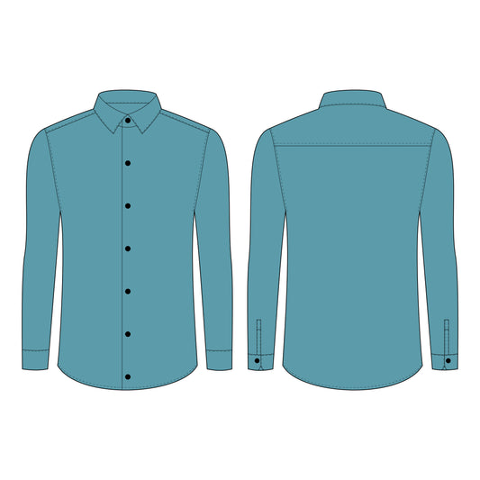 Men's Full Sleeves (Partywear) Shirt Sewing Pattern - A0001-23-W-3