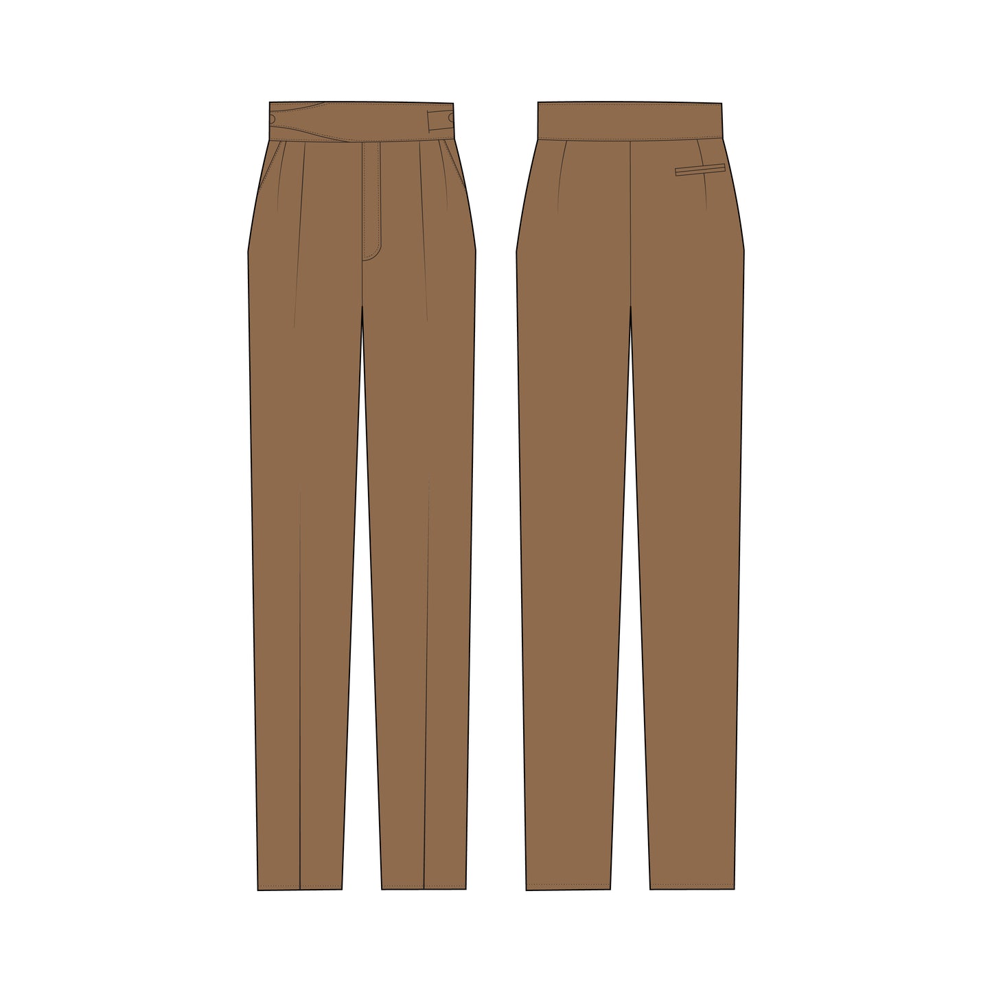 Men's Pleated Pant Sewing Pattern - A0001-26-Z-5