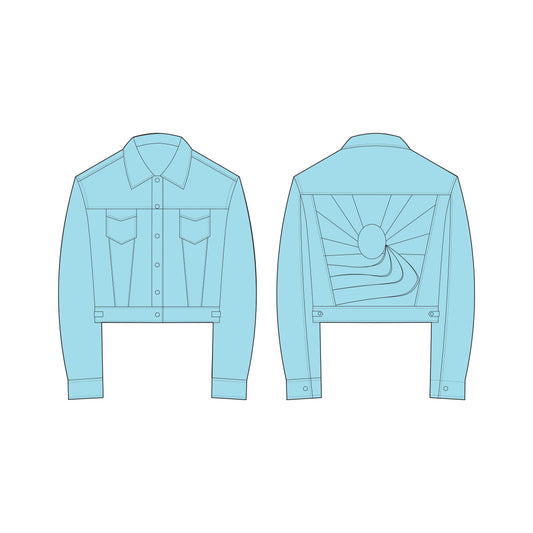 Women's Denim Jacket Sewing Pattern - A0001-22-V-2