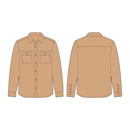 Men's Full Sleeves Regular Fit Shirt Sewing Pattern - A0003-26-Z-6