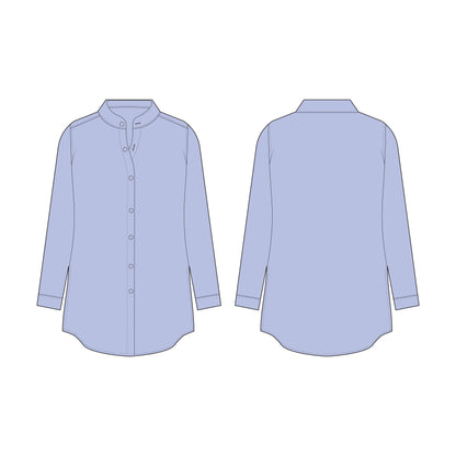 Women's Long Shirt Sewing Pattern - A0005-22-V-2