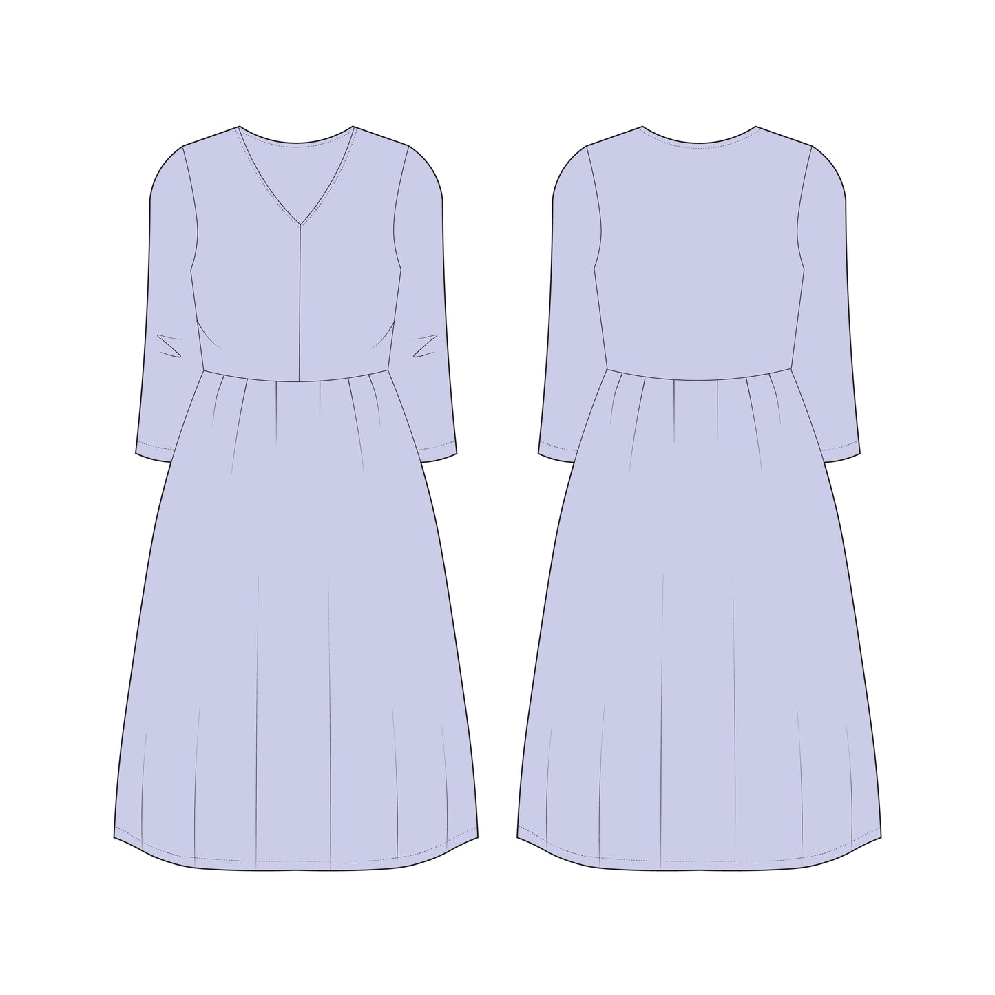 Women's Dress Sewing Patterns - A0006-22-V-3
