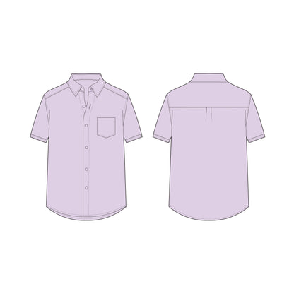 Men's Half Sleeves Regular Fit Shirt Sewing Pattern - A0002-26-Z-02