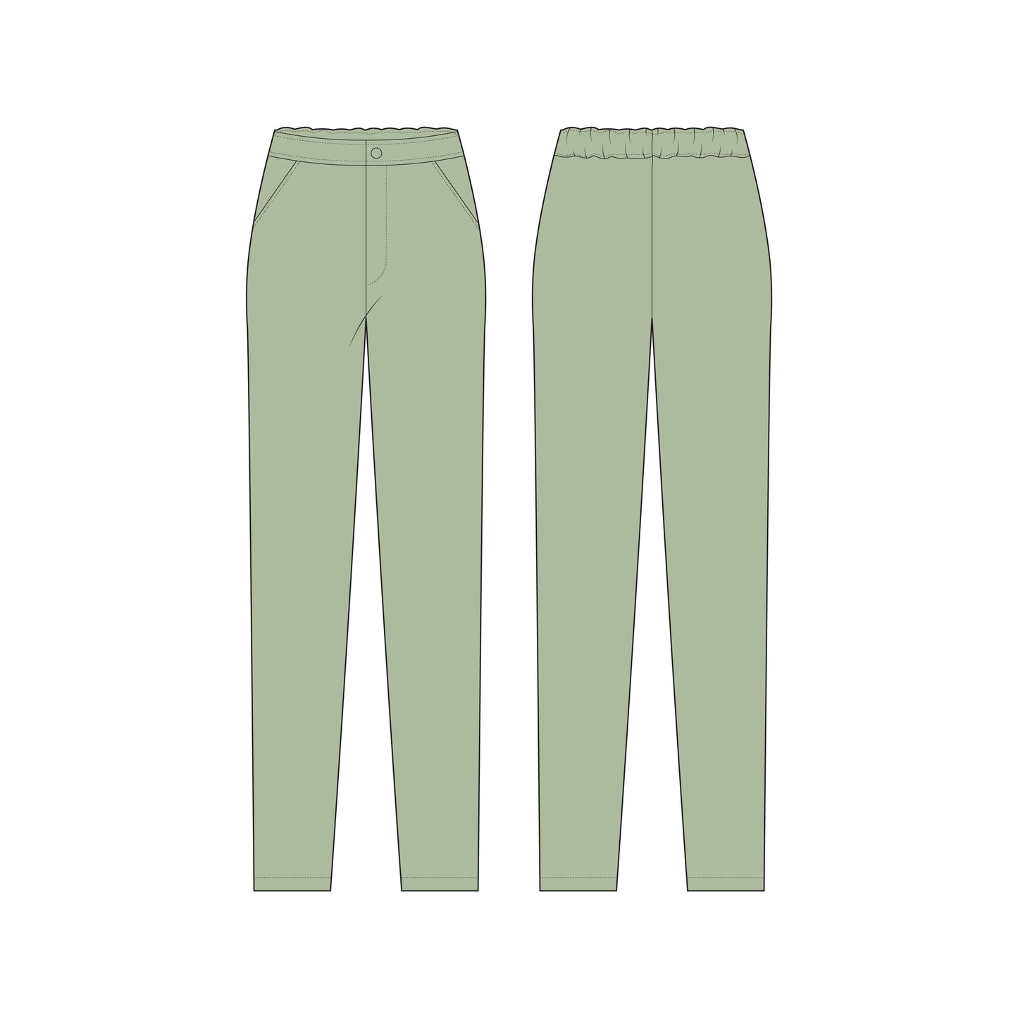 Women's Pant Sewing Patterns - A0001-22-V-3