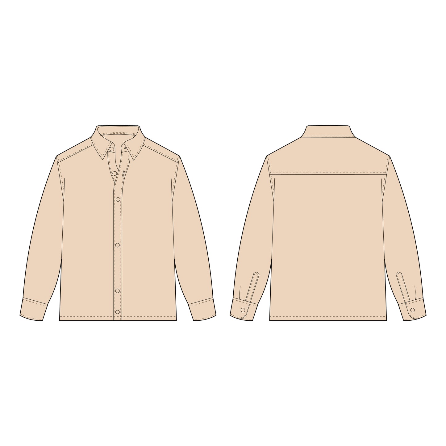 Men's Shirt Sewing Pattern - A0012-22-V-08