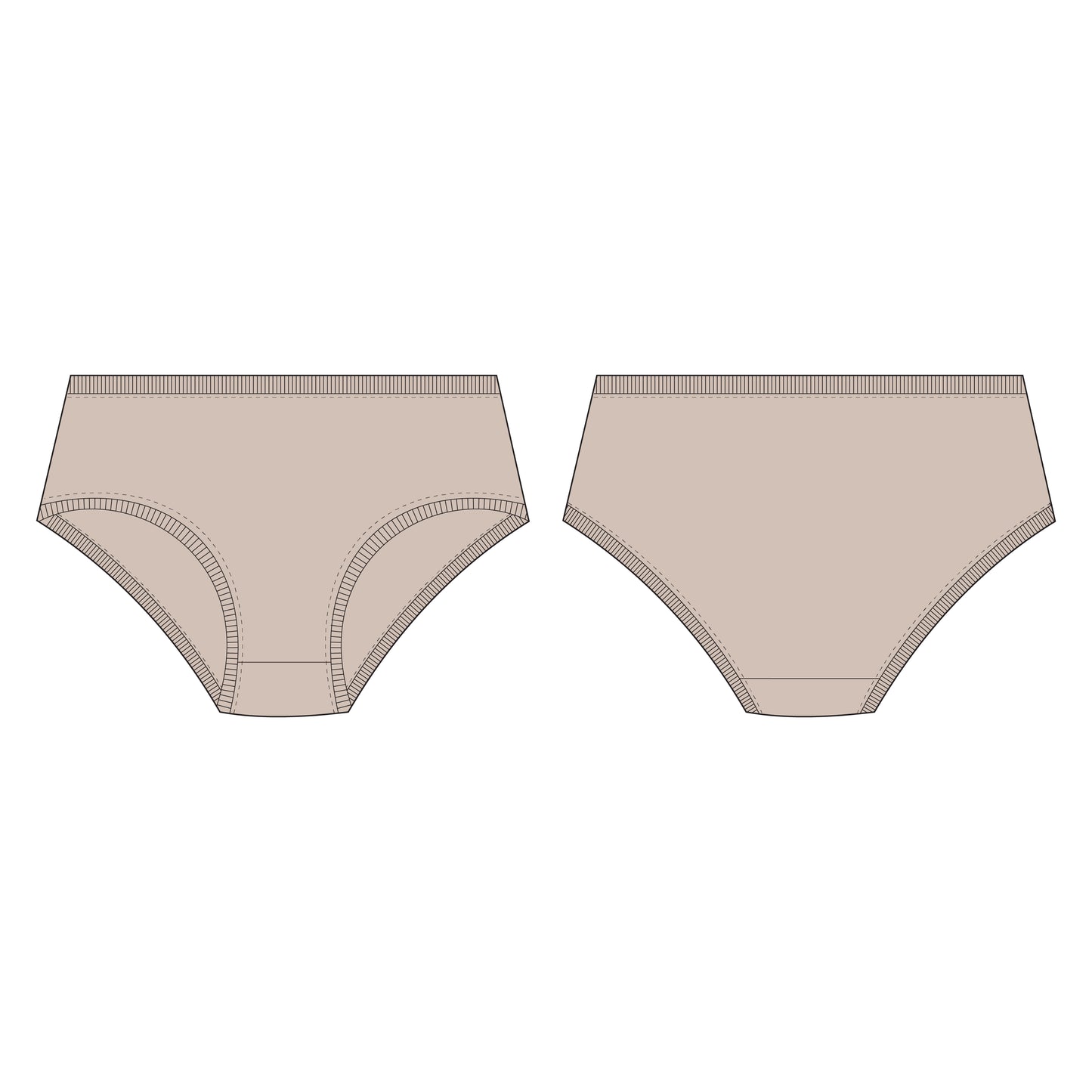 Women's Panty Sewing Pattern - A0001-22-V-12