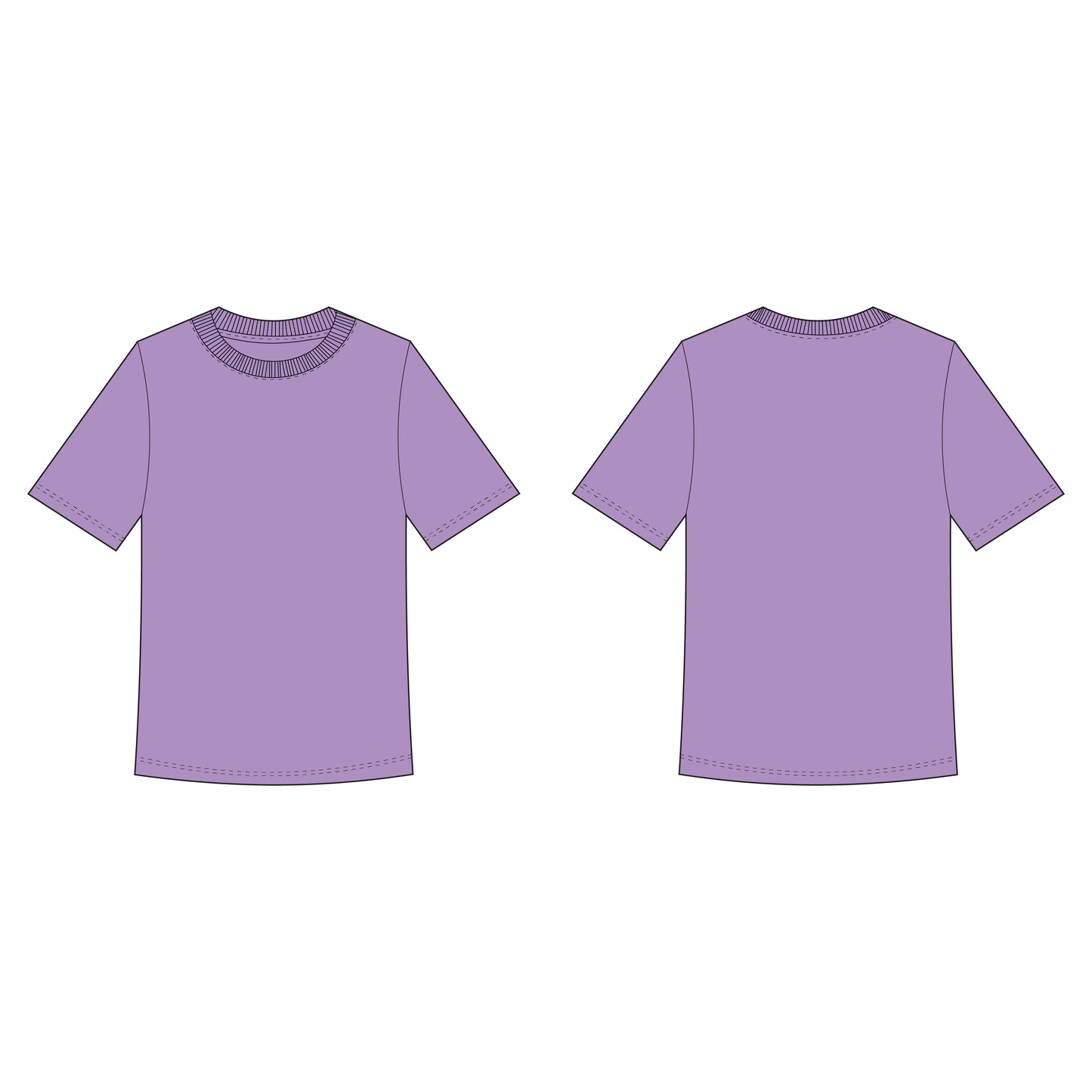 Men's Half Sleeves T-Shirt Sewing Pattern - A0017-22-V-05