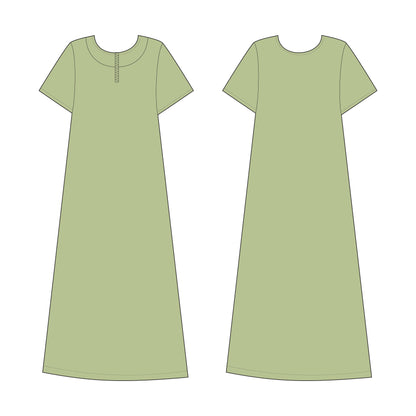 Women's Nighty Sewing Pattern - A0006-22-V-12