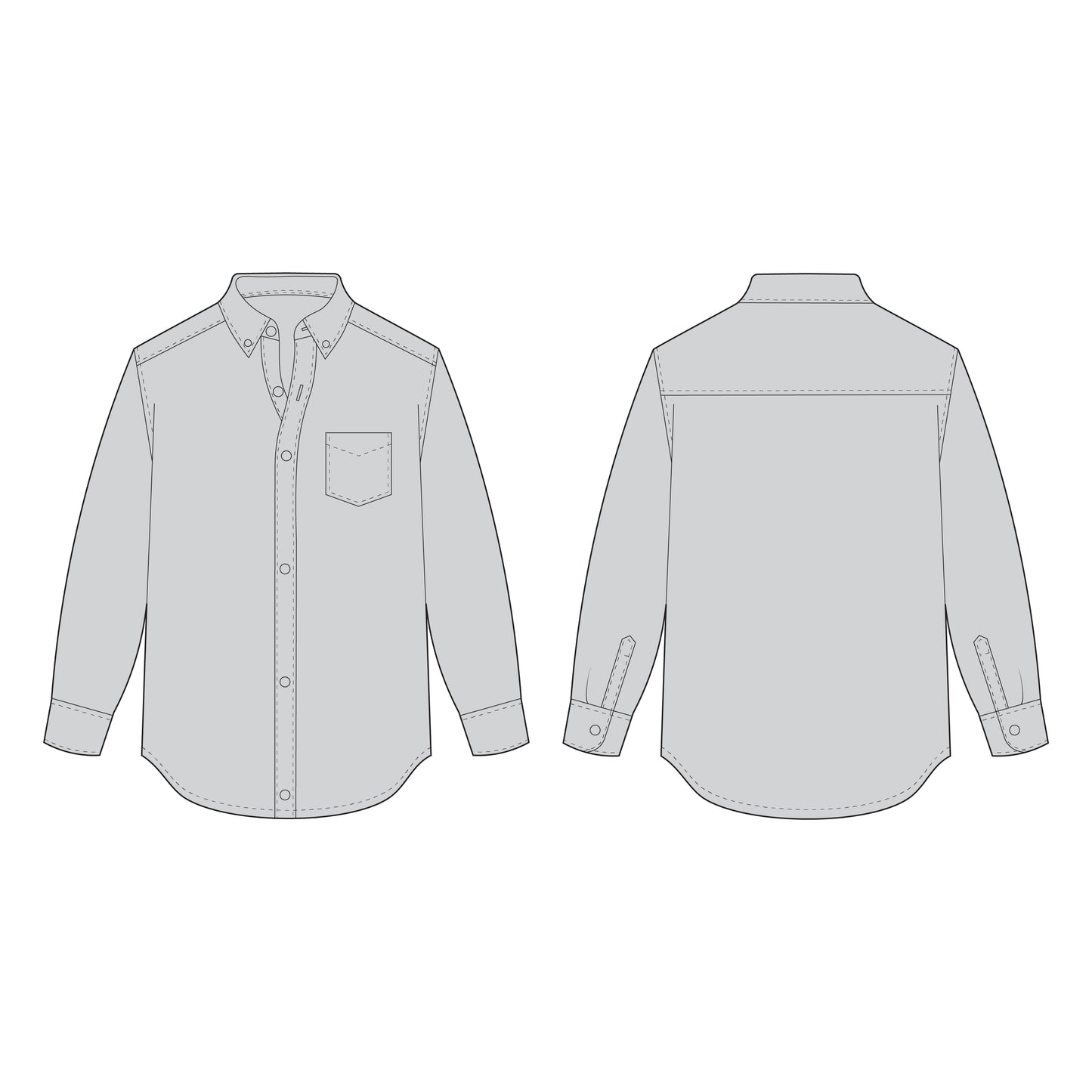 Men's Shirt Sewing Pattern - A0022-22-V-08